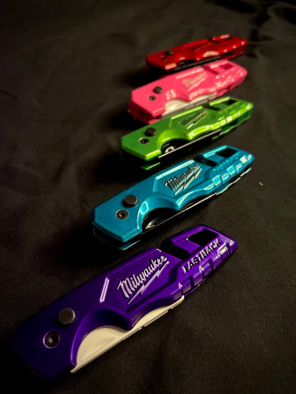 Powdercoated Utility Knife (Purple/White)